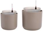 Plastia Tolita önöntöző cserép 19 cm taupe
