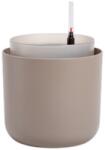 Plastia Tolita önöntöző cserép 16 cm taupe