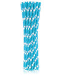 Godan Blue Polka Dots, Kék papír szívószál 24 db-os MLG114775 (MLG114775)