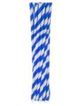 Godan Blue Stripes, Kék rugalmas papír szívószál 12 db-os MLG126822 (MLG126822)