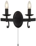 Searchlight Cartwheel III fekete falikar (SL-8902-2BK) E14 2 izzós IP20 (8902-2BK)