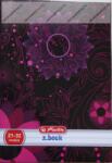Herlitz 4-8. osztályos vonalas füzet, Pink virágos (A5/21-32) (09541970_vonal_pink)