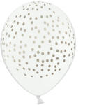 Belbal Lufi, fehér, arany pöttyös, 30cm, 5 db/cs