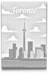  PontPöttyöző - Toronto, Kanada Méret: 40x60cm, Keretezés: Keret nélkül (csak a vászon), Szín: Kék