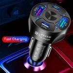  Зарядно за кола с 2 x USB и 2 x Type C порта, Fast Charge, QC 3.0