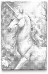  PontPöttyöző - Egyszarvú az elvarázsolt erdőből Méret: 20x30cm, Keretezés: Műanyagtáblával, Szín: Piros