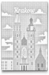  PontPöttyöző - Krakow, Lengyelország Méret: 40x60cm, Keretezés: Keret nélkül (csak a vászon), Szín: Piros