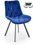 Halmar Scaun elegant Ralph, pivotant la 360 grade, catifea albastra, 54x63x86x47 cm
