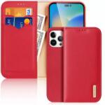 Dux Ducis wallet case HIVO iPhone 15 Pro piros tok