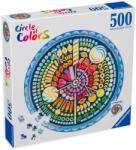 Ravensburger Кръгъл пъзел Ravensburger от 500 части - Бонбони (17350)