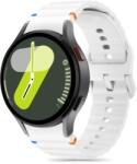 Samsung Galaxy Watch 5 / 5 Pro (40 / 44 / 45 mm) - TECH-PROTECT Sport - fehér szilikon szíj (20 mm szíj szélesség) - graffistore