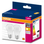 OSRAM 2PAK LED izzó E27 A60 4, 9W = 40W 470lm 3000K meleg 200° OSRAM ÉRTÉK (4058075628847)