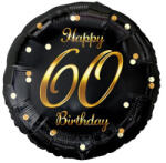 Godan Happy Birthday Black-Gold 60 fólia lufi 36 cm (MLG154948)