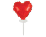 Godan Red Heart, Piros szív fólia lufi tortára 8 cm (MLG157598)