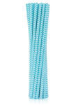 Godan Light Blue Chevron, Kék papír szívószál 12 db-os (MLG124033)