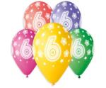 Godan Happy Birthday 6 Star léggömb, lufi 5 db-os 13 inch (33 cm) (MLG321975A)