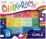 Ooly Creta lavabila Chalk-O-Rama, set de 12 cuburi, perfecta pentru desen pe asfalt (124-007) - kidostore