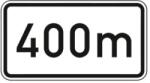  No Name - Indicator "400m", 231x420x2mm, calitate RAL RA1 [4251783604190] (4251783604190)