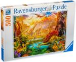 Ravensburger Puzzle Ravensburger din 500 de piese - Lumea dinozaurilor (16983) Puzzle