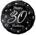  Happy Birthday 30 B&C Silver fólia lufi 36 cm (MLG155013) - decorit