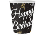 Happy Birthday B&C papír pohár 6 db-os 250 ml (MLG160703) - decorit