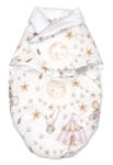 AMY Sistem de infasare, Baby swaddle din Bumbac cu umplutura antialergica BabySoft, Circ Roz (84589)