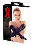 Late X hosszú, unisex kesztyű (fekete) - szexaruhaz