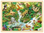 Goki Puzzle din lemn Goki - În junglă, 96 piese (57329) Puzzle