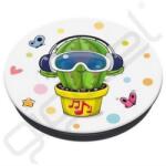 Popsockets POPSOCKETS telefontartó (készülékre ragasztható, többfunkciós, kaktusz) FEHÉR