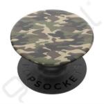 Popsockets POPSOCKETS telefontartó (készülékre ragasztható, többfunkciós, terep minta) SÖTÉTZÖLD
