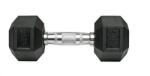 360 GEARS - Rubber Hex Dumbbell - Hatszögletű Gumírozott Fejű Kézisúlyzó - 7, 5 Kg