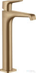 Hansgrohe AXOR CITTERIO E magasított mosdó csaptelep nem zárható leeresztővel, szálcsiszolt bronz 36113140 (36113140)