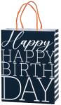 ARTEBENE ajándéktasak (24x21x10 cm ) Pure, sötétkék-fehér, Happy Birthday (4) (205964)
