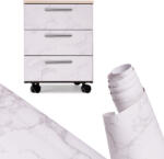  Film tekercsben öntapadós tapéta furnér fehér márvány - magnólia 1, 22x50m (KX5517)