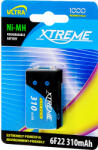 XTREME 9V-os újratölthető akkumulátor 310mAh 6F22 (82-605)