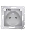 KONTAKT-SIMON CONTACT-SIMON aljzat 250 V Simon 54 prémium IP44 árnyékolókkal ezüst DGZ1BZ, 01/43A (16162)