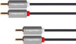 Krüger&Matz 2RCA-2RCA 3m Basic KM1211 összekötő kábel 2RCA-ról 2RCA-ra 3m (KM1211)