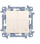 KONTAKT-SIMON Simon kapcsoló 10 No. 6+6 (5B) LED háttérvilágítás, modul bézs színű (18009)