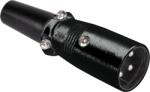 Cabletech XLR csatlakozó (Canon) fekete fém (WTY0049)