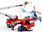 Sluban Fire - Tűzoltóautó és helikopter építőjáték készlet (M38-B0627)