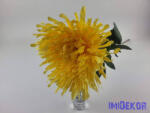  Pók krizantém szálas selyemvirág 72cm - Sárga