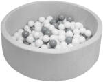 New Baby Piscina uscata, New Baby, Cu 150 de bile (Alb, gri), 83 x 83 x 30 cm, Grey (52588)