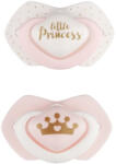 Canpol babies Силиконови залъгалки със симетрична форма Canpol - Royal Baby, 0-6 месеца, 2 броя, Розови (22/650_pin)