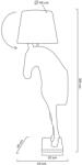 King Home Horse Stand M Ló Alakú Állólámpa Üvegszálas Fehér (KHM-MSE1501100431)