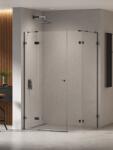 NEW TRENDY Eventa Black Chrome cabină de duș 110x80 cm dreptunghiular negru luciu/sticlă transparentă EXK-6230 (EXK6230)