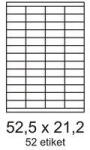 SMARTLINE Etichete 52, 5x21, 2 mm 52 etichete pe coală 100 coli Smartline (EL/MF-52L52.5x21.2)