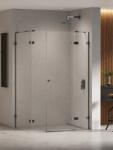 NEW TRENDY Eventa Black Chrome cabină de duș 110x90 cm dreptunghiular negru luciu/sticlă transparentă EXK-6237 (EXK6237)