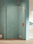 NEW TRENDY Eventa Copper Shine cabină de duș 120x80 cm dreptunghiular cupru luciu/sticlă transparentă EXK-6405 (EXK6405)