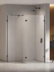 NEW TRENDY Eventa Black Chrome perete cabină de duș walk-in 90 cm negru luciu/sticla transparentă EXK-6329 (EXK6329)