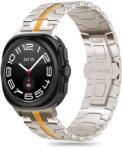 Tech-Protect Rozsdamentes Vonal Samsung Galaxy Watch Ultra (47mm) Titán/narancssárga